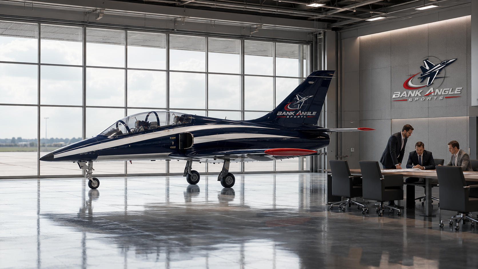 Bank Angle Sports hangar briefing and investor environment